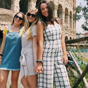 White checkered jumpsuit